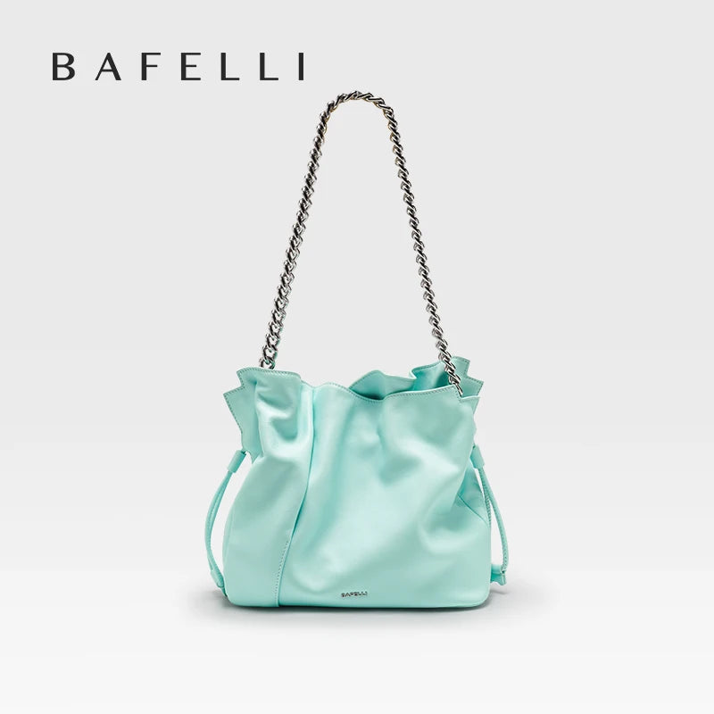 BAFELLI Leather Bucket Handbag and Shoulder Bag