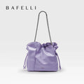 BAFELLI Leather Bucket Handbag and Shoulder Bag