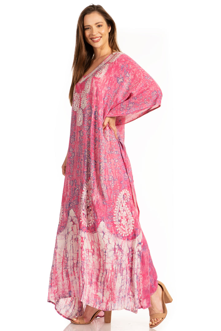 Sakkas Tacy Women's Boho Summer Maxi Dress for Casual or Lounge Wear