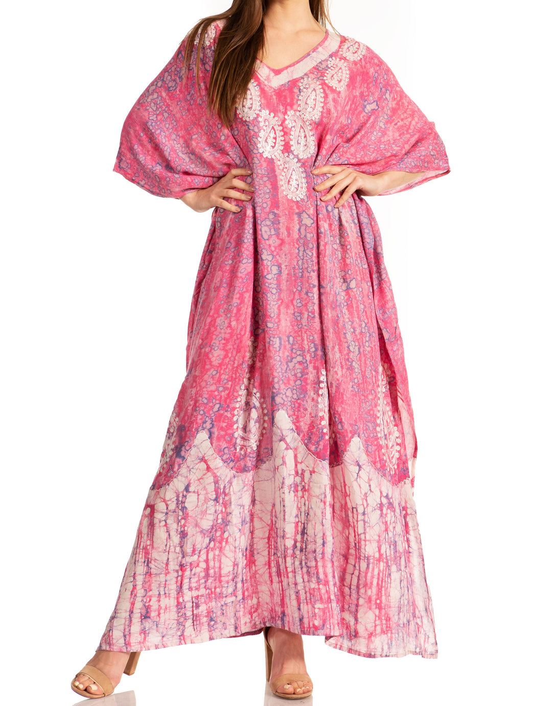 Sakkas Tacy Women's Boho Summer Maxi Dress for Casual or Lounge Wear