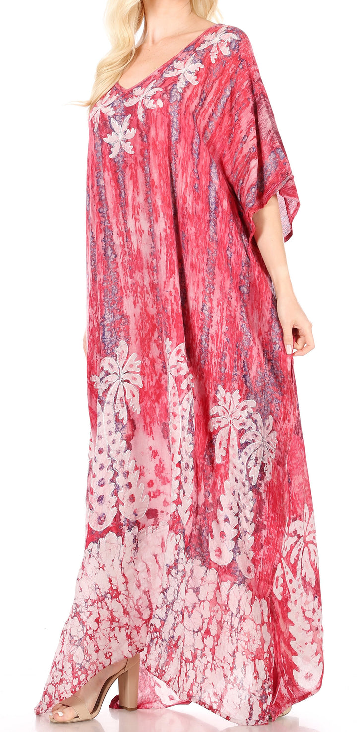Sakkas Tacy Women's Boho Summer Maxi Dress for Casual or Lounge Wear