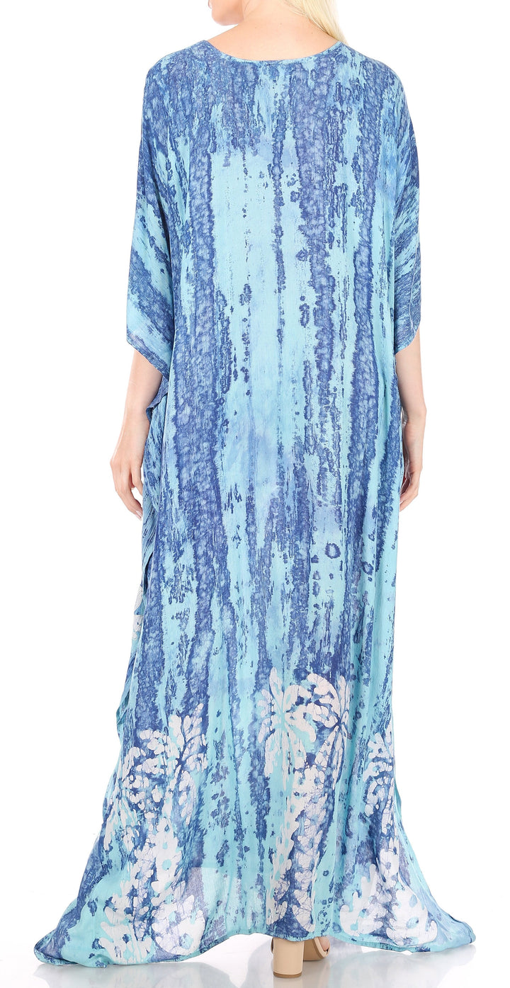Sakkas Tacy Women's Boho Summer Maxi Dress for Casual or Lounge Wear
