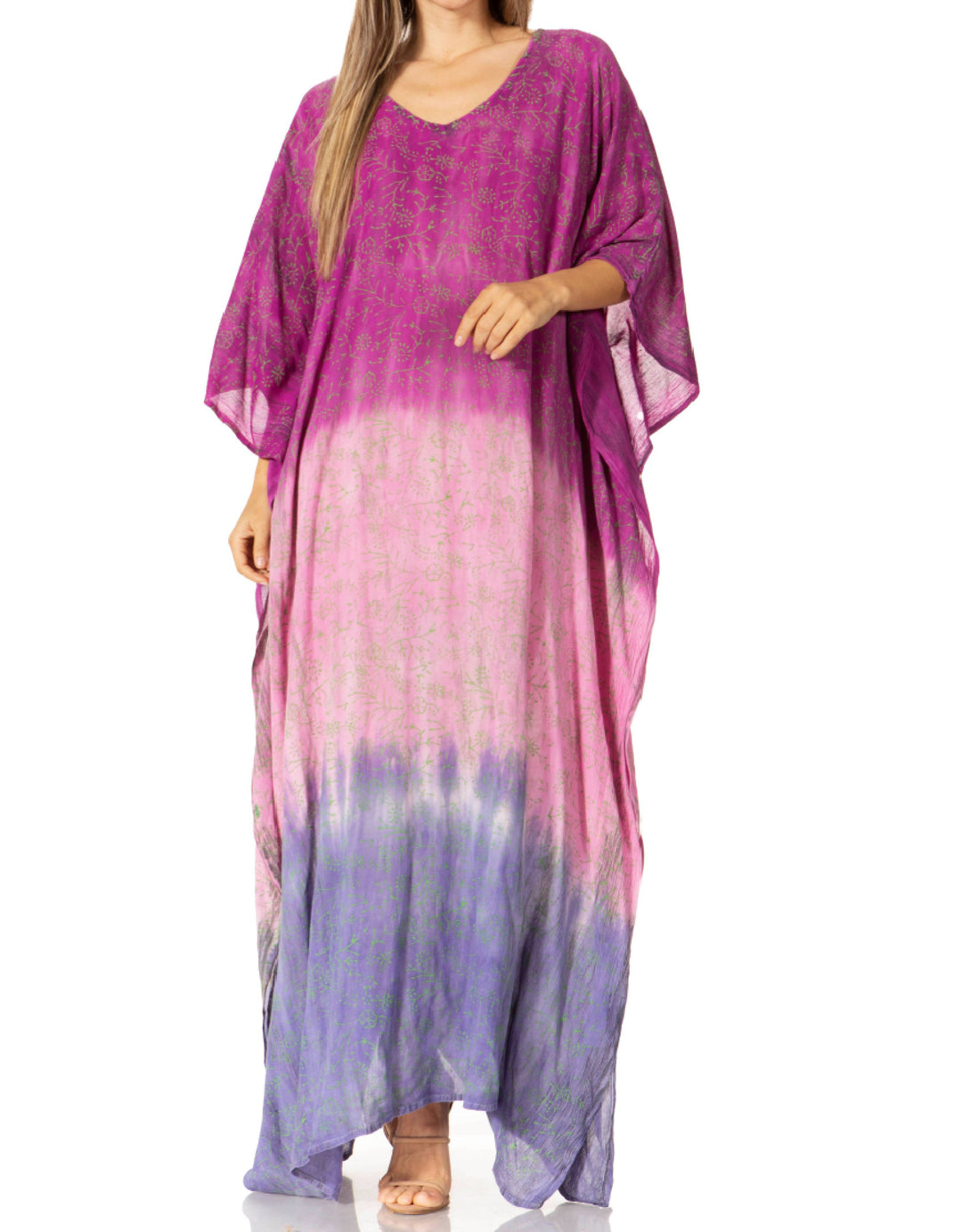 Sakkas Tacy Women's Boho Summer Maxi Dress for Casual or Lounge Wear