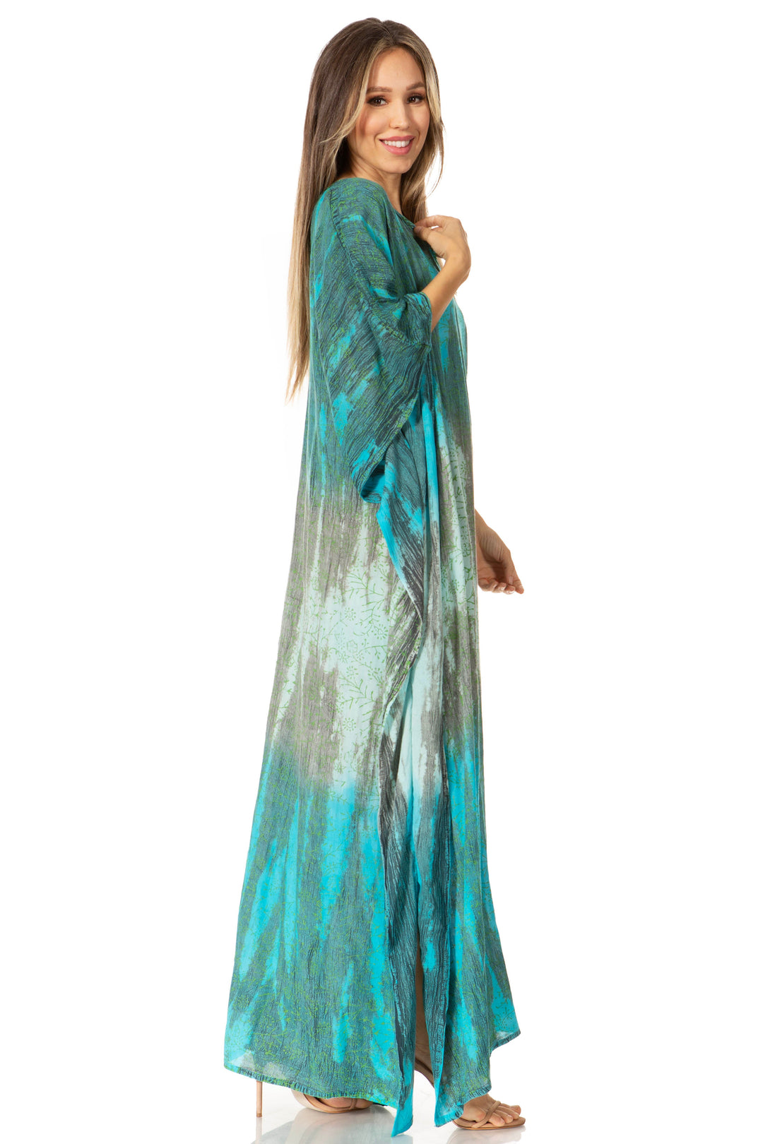 Sakkas Tacy Women's Boho Summer Maxi Dress for Casual or Lounge Wear