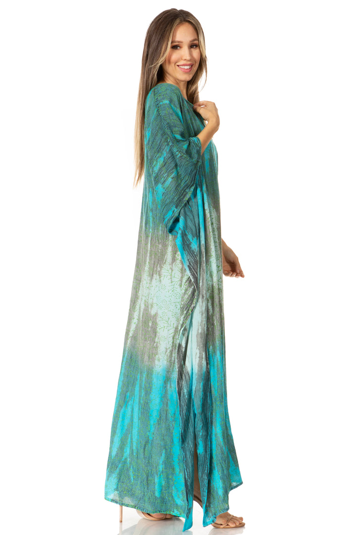 Sakkas Tacy Women's Boho Summer Maxi Dress for Casual or Lounge Wear