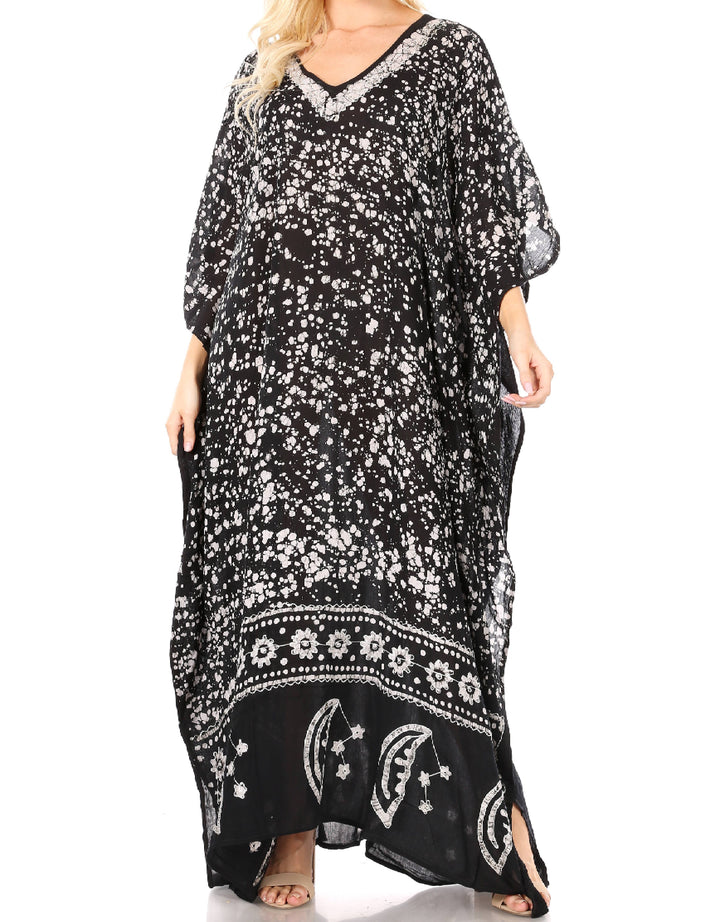 Sakkas Tacy Women's Boho Summer Maxi Dress for Casual or Lounge Wear
