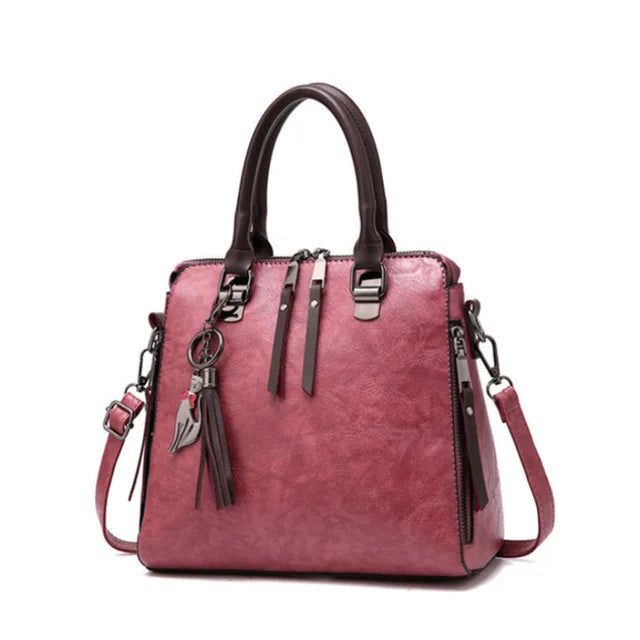 Yogodlns Vintage Cat Tassel Luxury Handbag Women Bags Double Zipper Crossbody Bags Shoulder Bag Casual Shell Tote Ladie