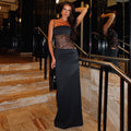 Y2K Lace Suspender Dress – Sexy Long Party Dress