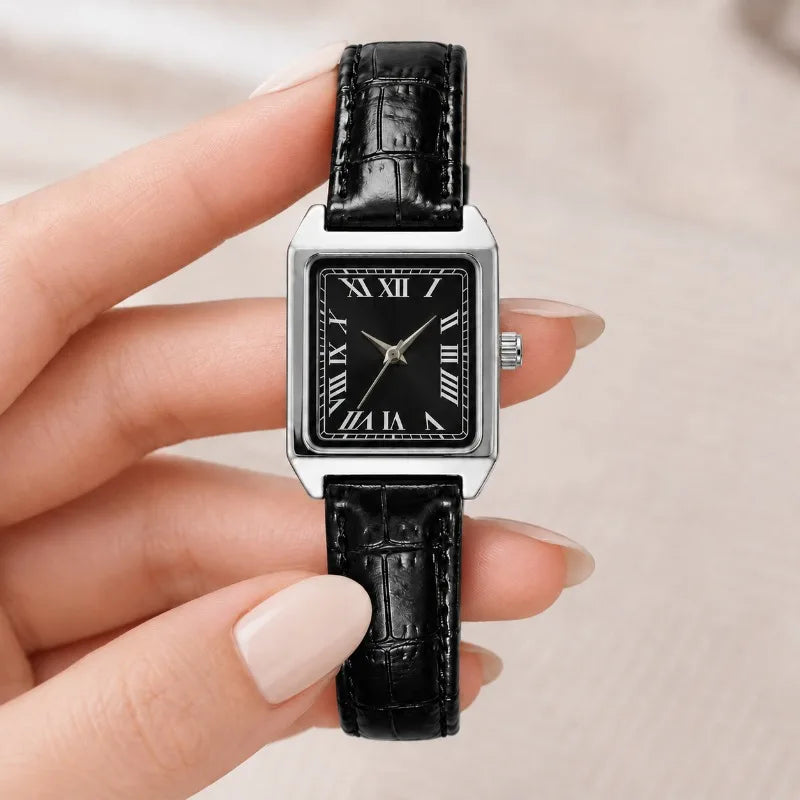 Women's Square Roman Numeral Watch – Quartz