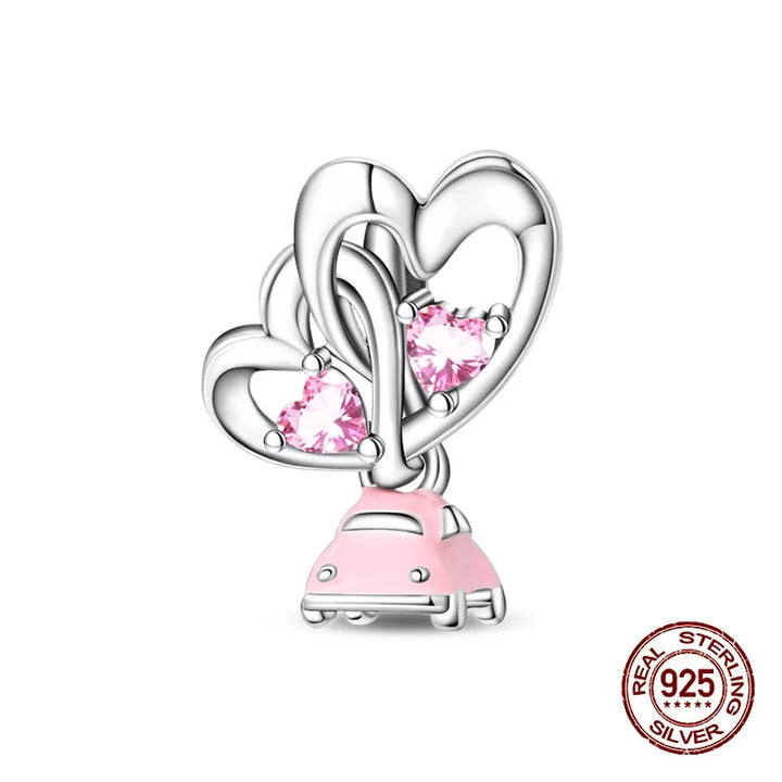 925 Sterling Silver Floral Bouquet Charm