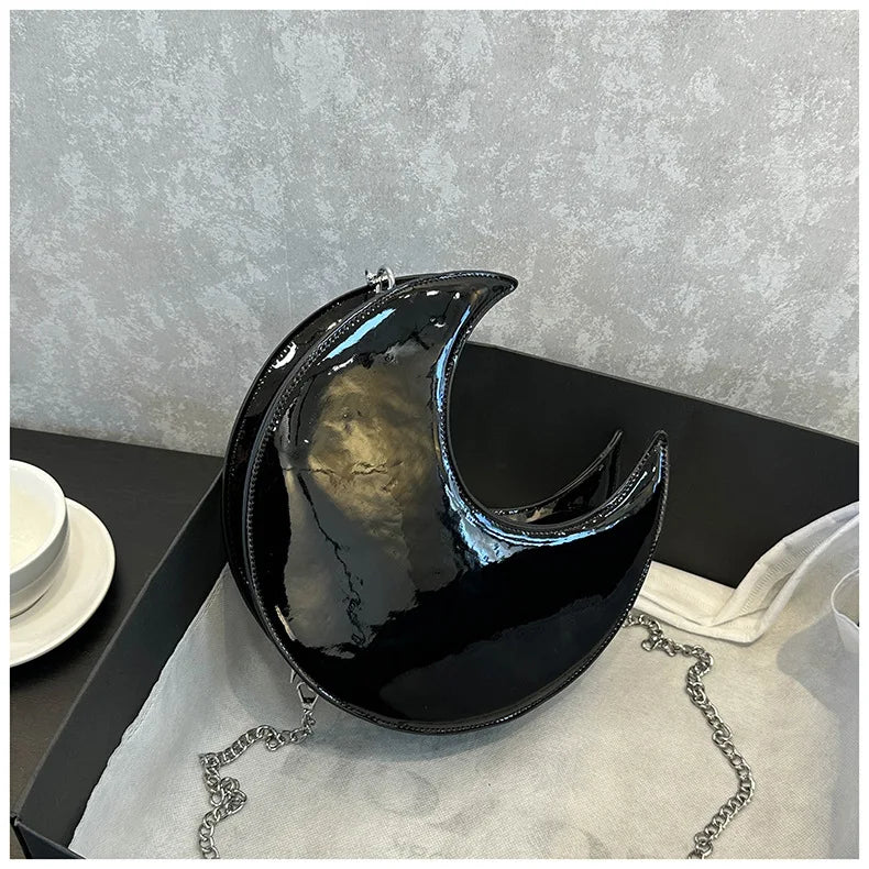 Women's Semi-Circular Crescent Shoulder and Crossbody Handbag