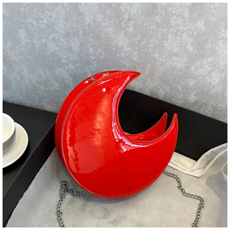 Women's Semi-Circular Crescent Shoulder and Crossbody Handbag