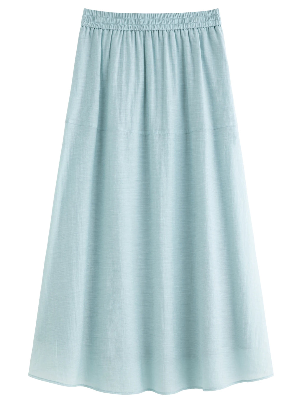 DUSHU Textured Set: Tie Collar Zip Top and Flowy Skirt