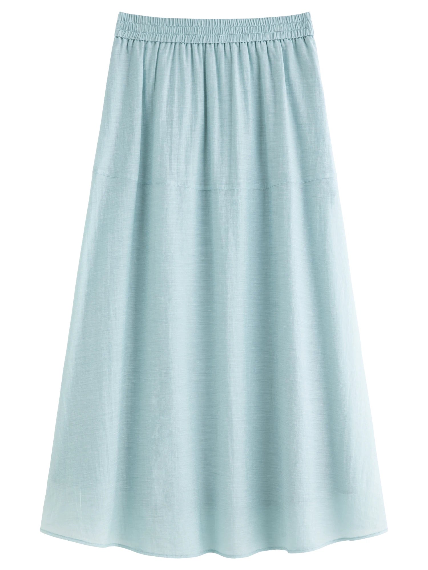 DUSHU Textured Set: Tie Collar Zip Top and Flowy Skirt