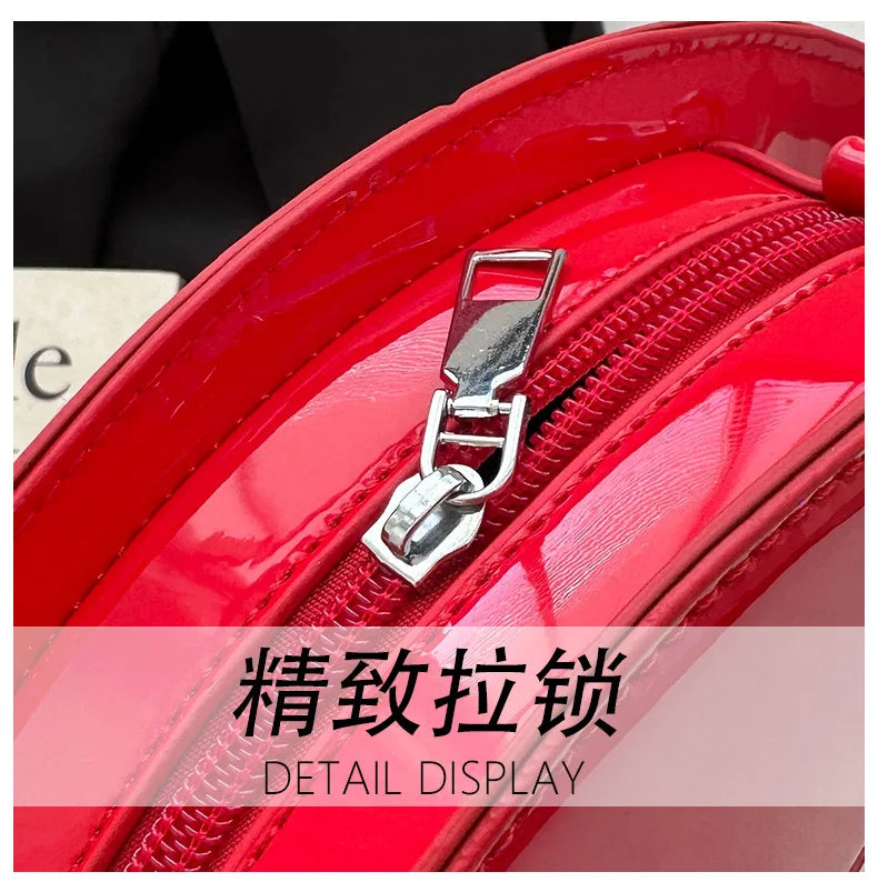 Women's Semi-Circular Crescent Shoulder and Crossbody Handbag