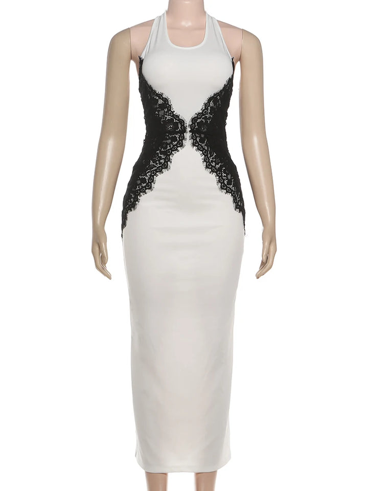Women's Halter Backless Maxi Dress