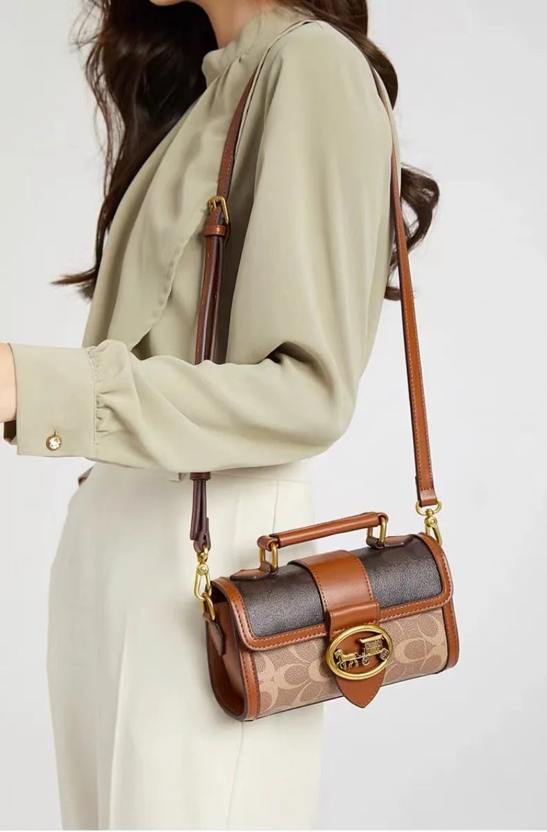 Designer Plush Small Square Crossbody Handbag