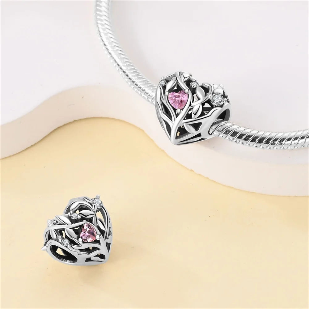 925 Sterling Silver Floral Bouquet Charm