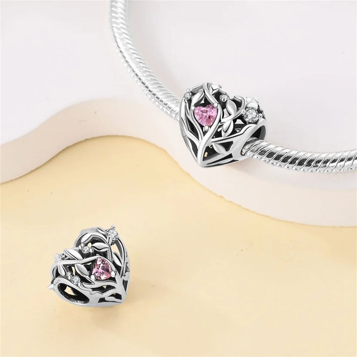 925 Sterling Silver Floral Bouquet Charm