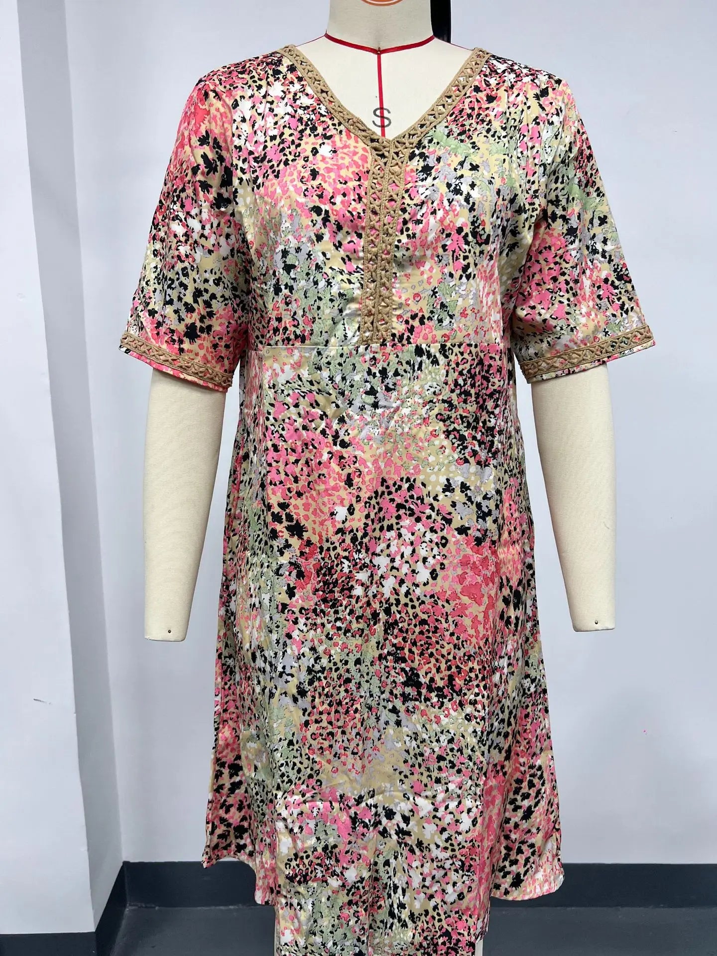 Women's Casual Printed A-Line Midi Dress