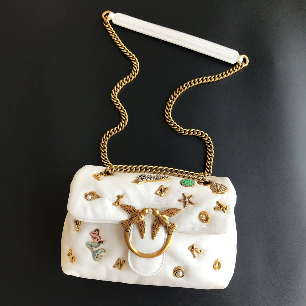 Genuine Leather Swallow Chain Crossbody Bag