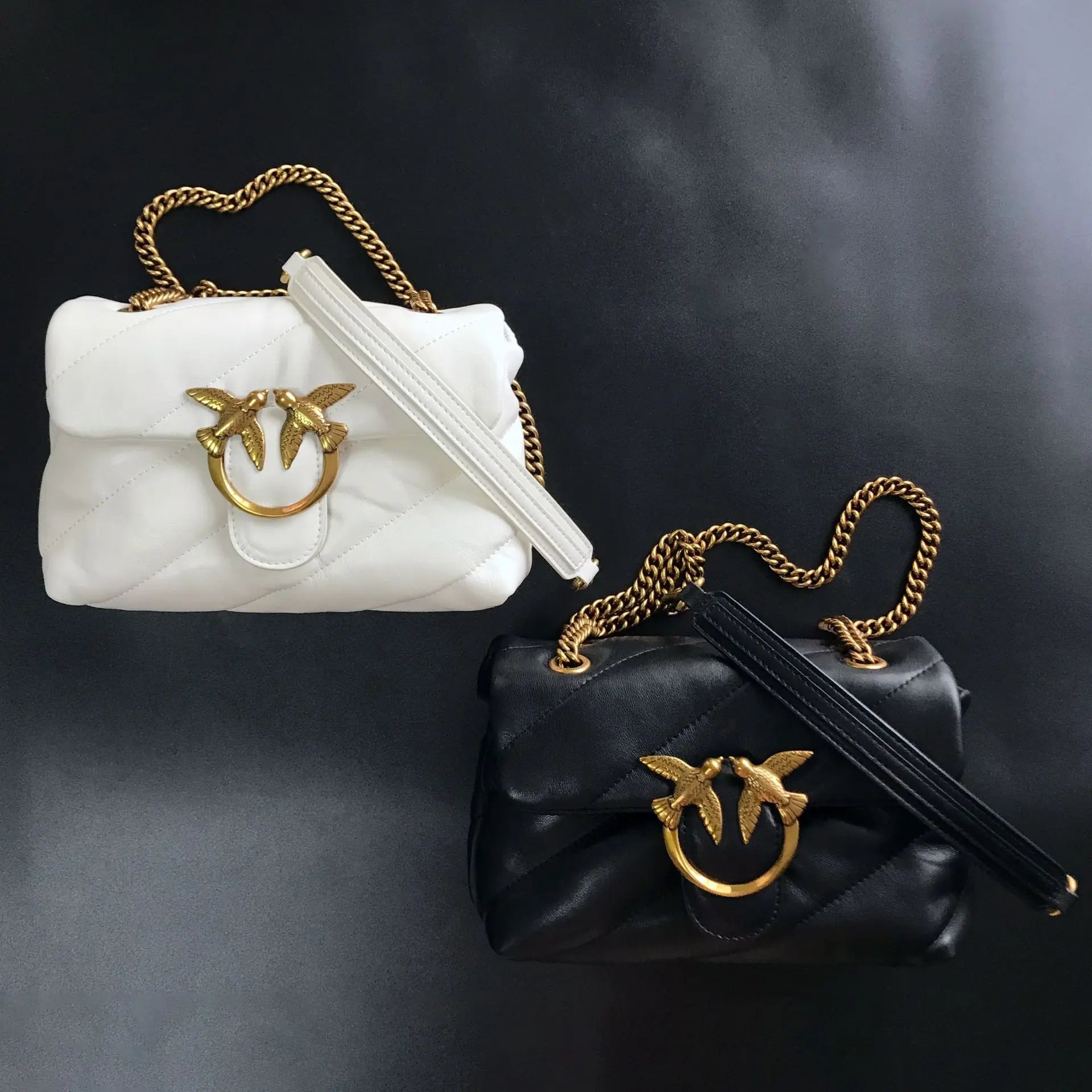 Genuine Leather Swallow Chain Crossbody Bag