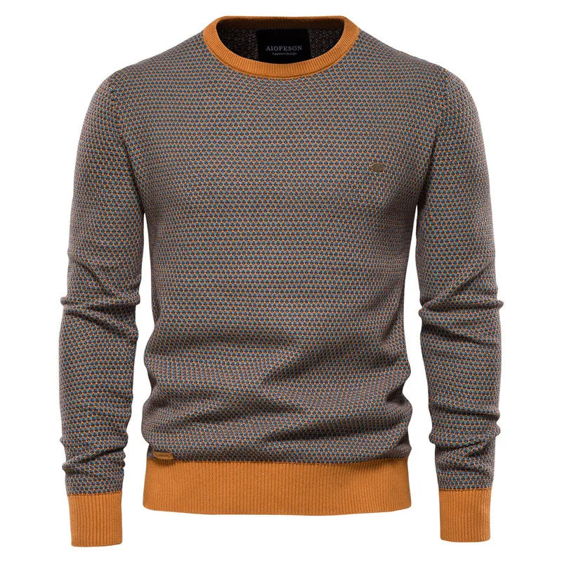 Men's O-Neck Long-Sleeve Knit Pullover