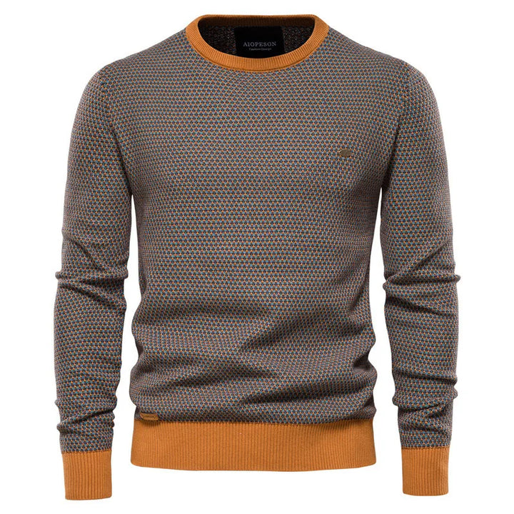 Men's O-Neck Long-Sleeve Knit Pullover