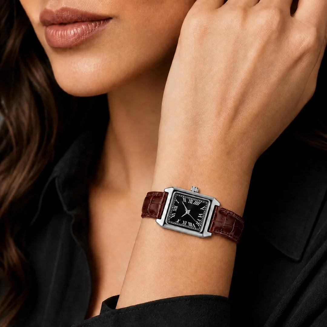 Women's Square Roman Numeral Watch – Quartz