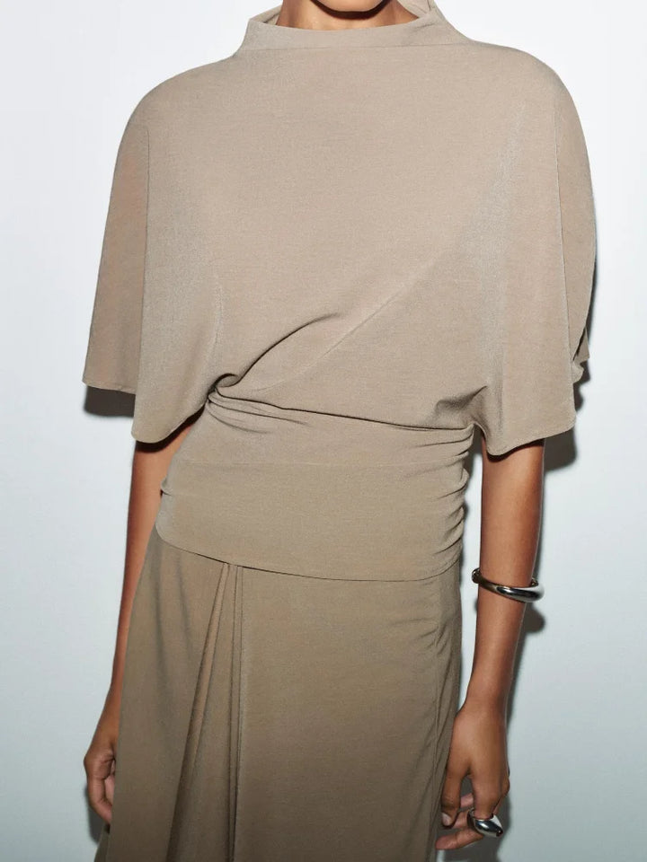 Women's Pleated-Hem Two-Piece Set – Top & Skirt