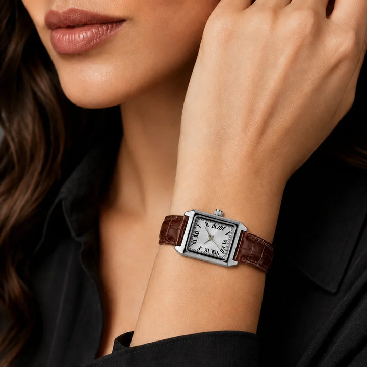 Women's Square Roman Numeral Watch – Quartz