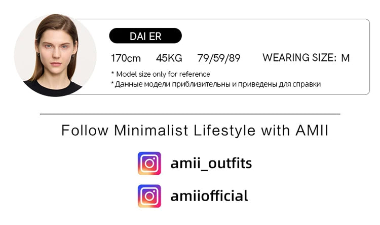Amii Minimalist Sleeveless O-Neck Slim Midi Dress