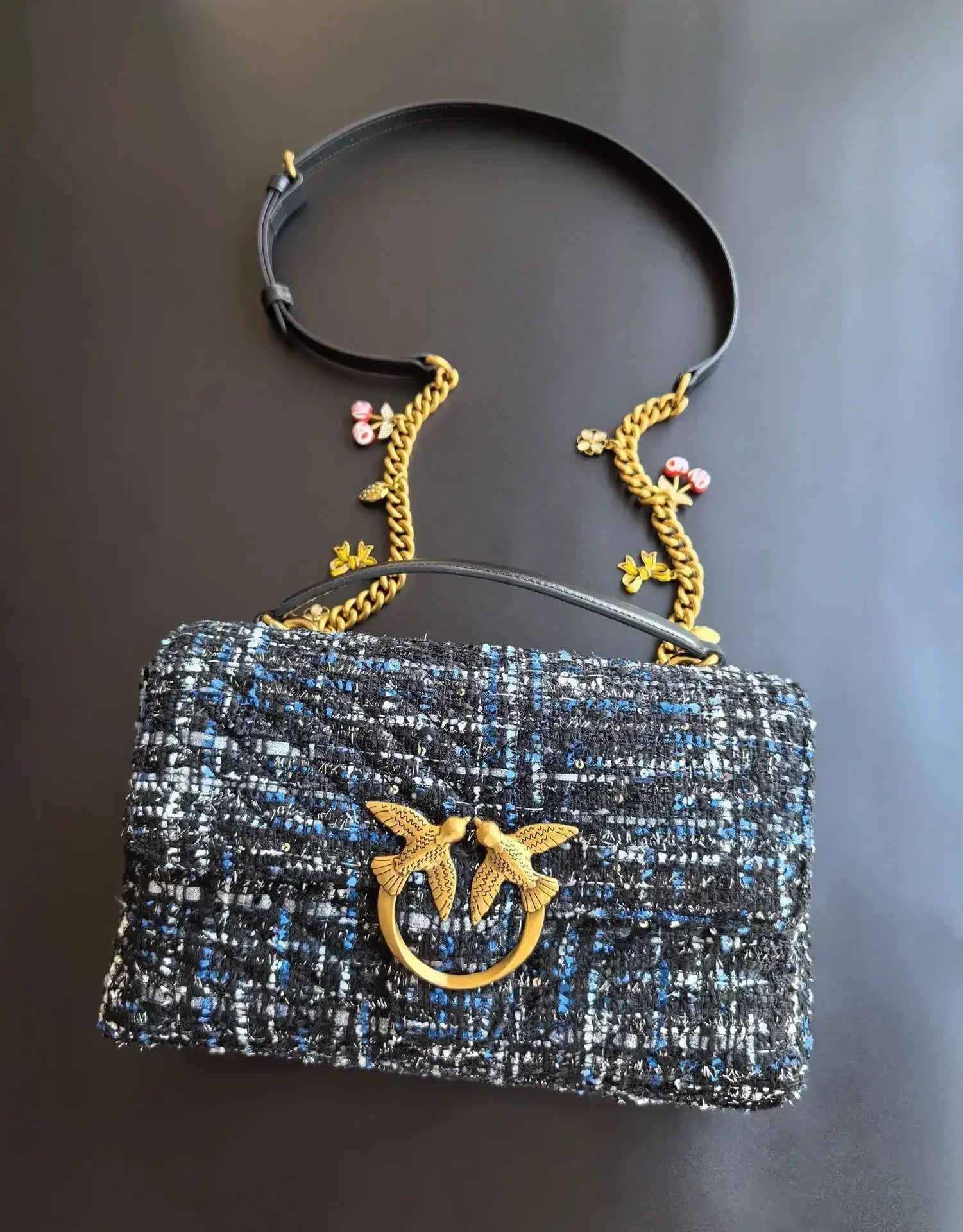 Genuine Leather Swallow Chain Crossbody Bag