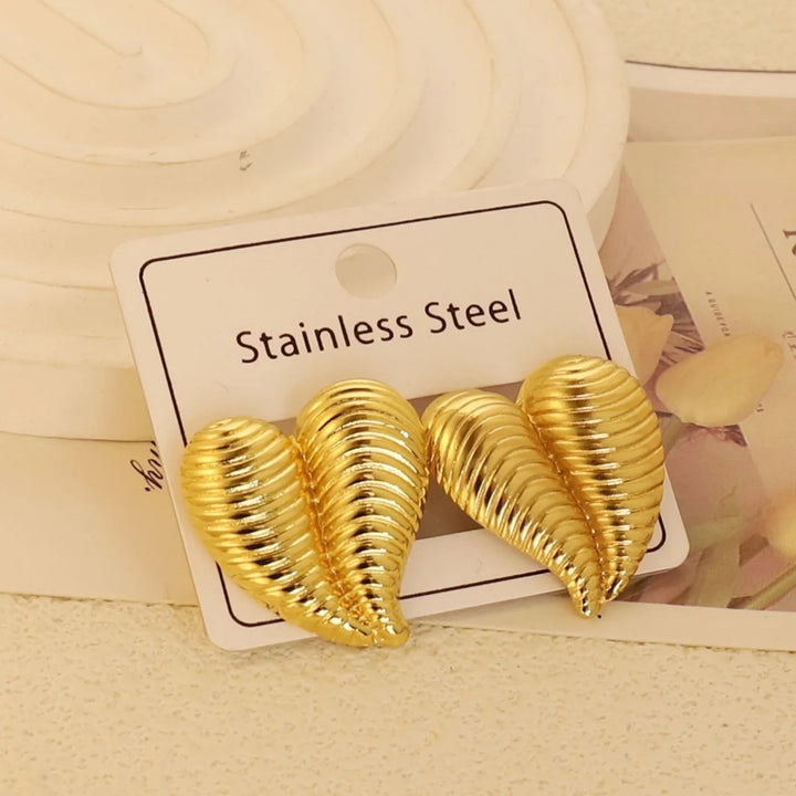 Gold-Plated Geometric Stud Earrings