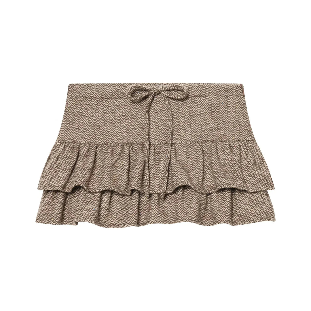 Women's Stand-Collar Jacket & Pleated Skirt Set