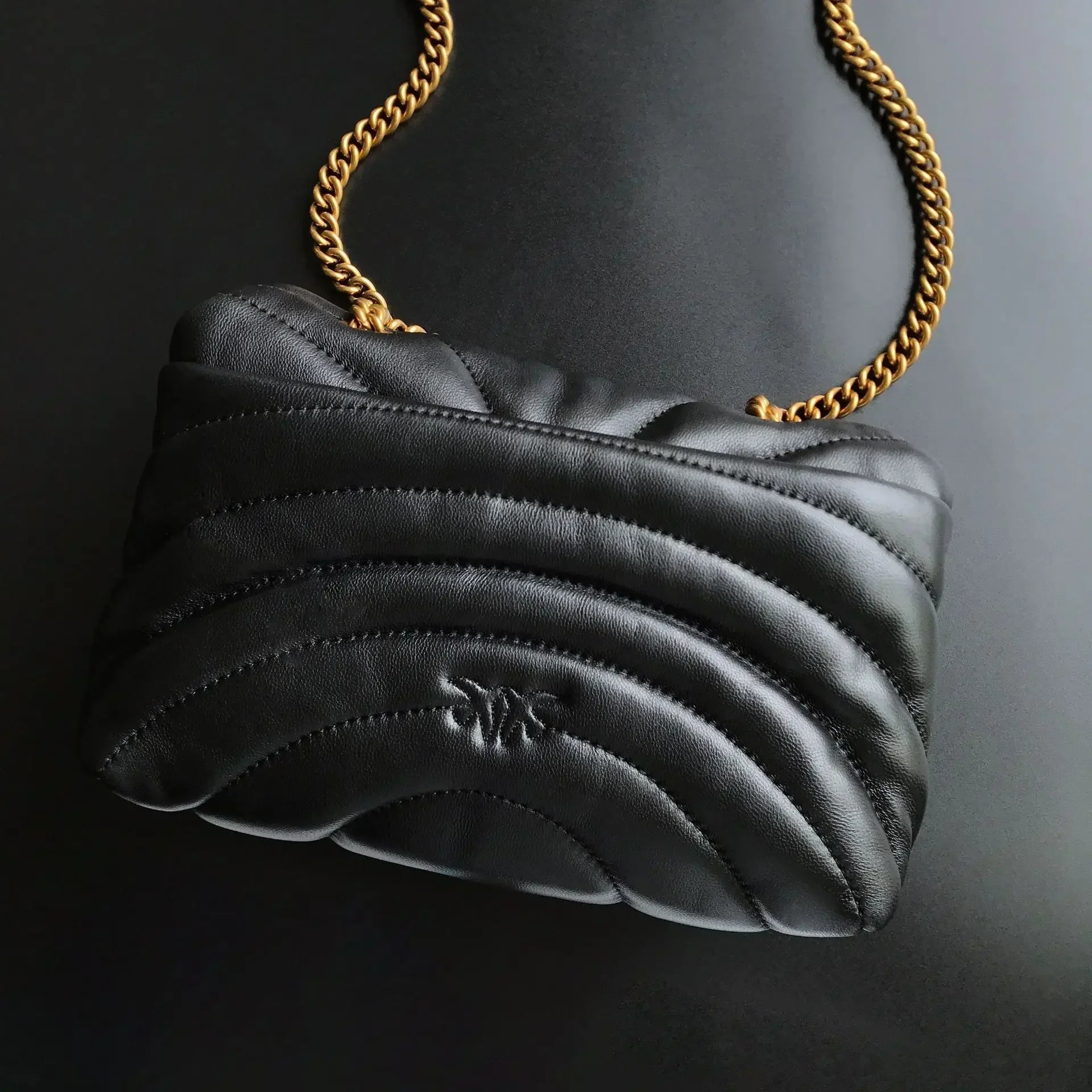 Genuine Leather Swallow Chain Crossbody Bag