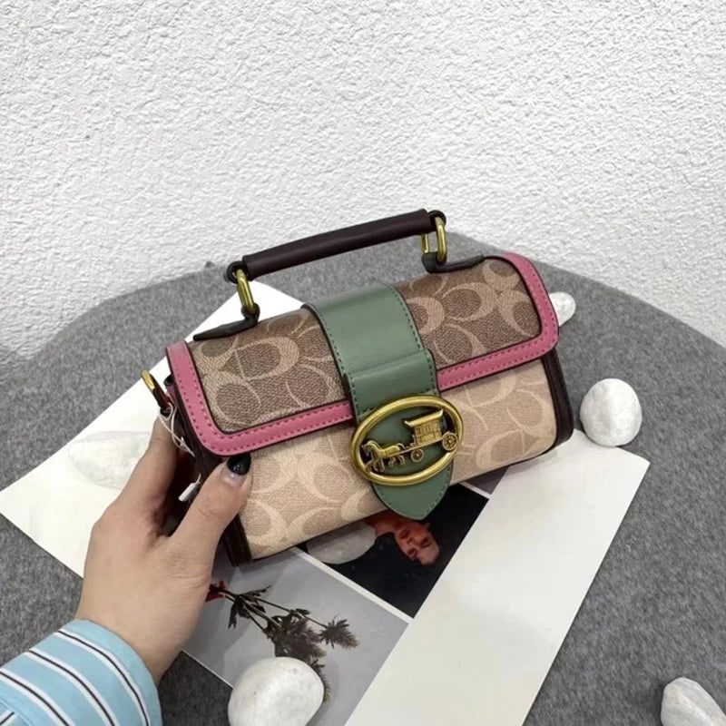 Designer Plush Small Square Crossbody Handbag