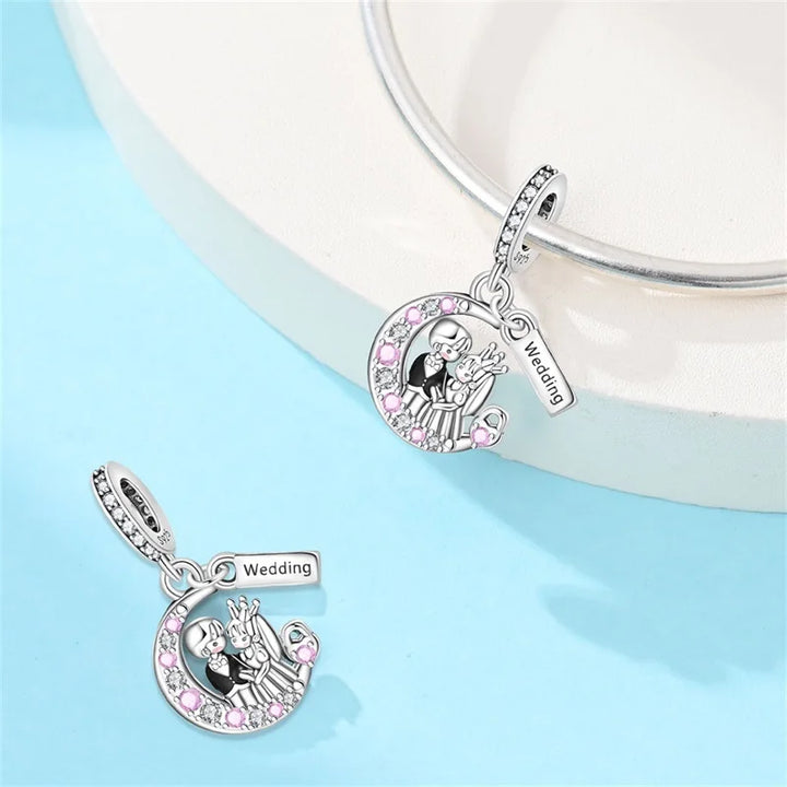 925 Sterling Silver Floral Bouquet Charm