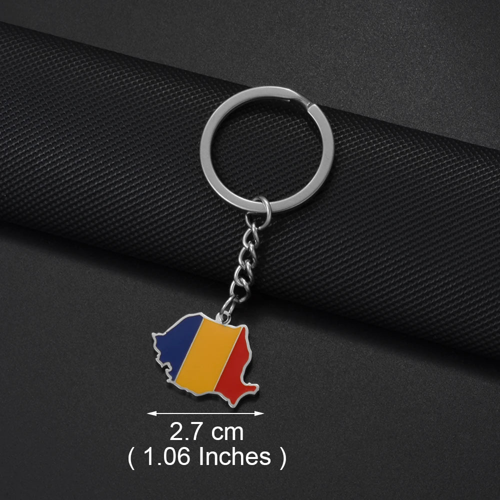 Stainless Steel Flag Keychain