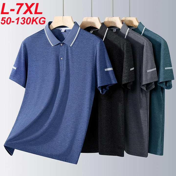 Men's Plus-Size Quick-Dry Polo Shirt – Extended Sizes