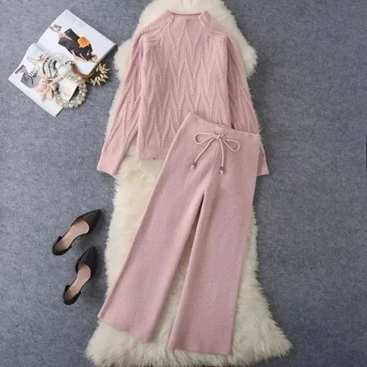 Women's Knit Turtleneck Two-Piece Set