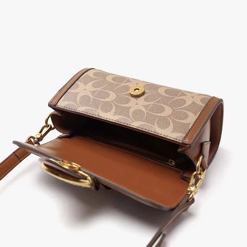 Designer Plush Small Square Crossbody Handbag