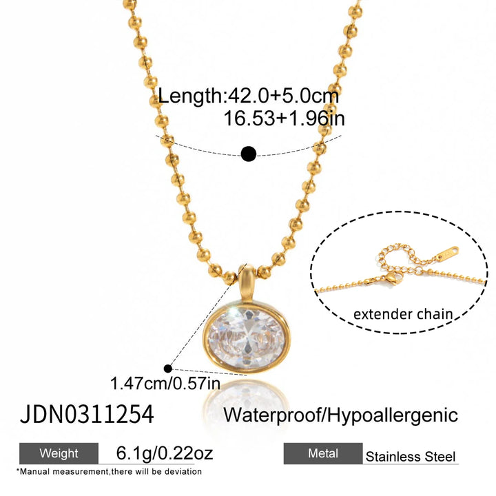 Women's Oval Pendant Necklace