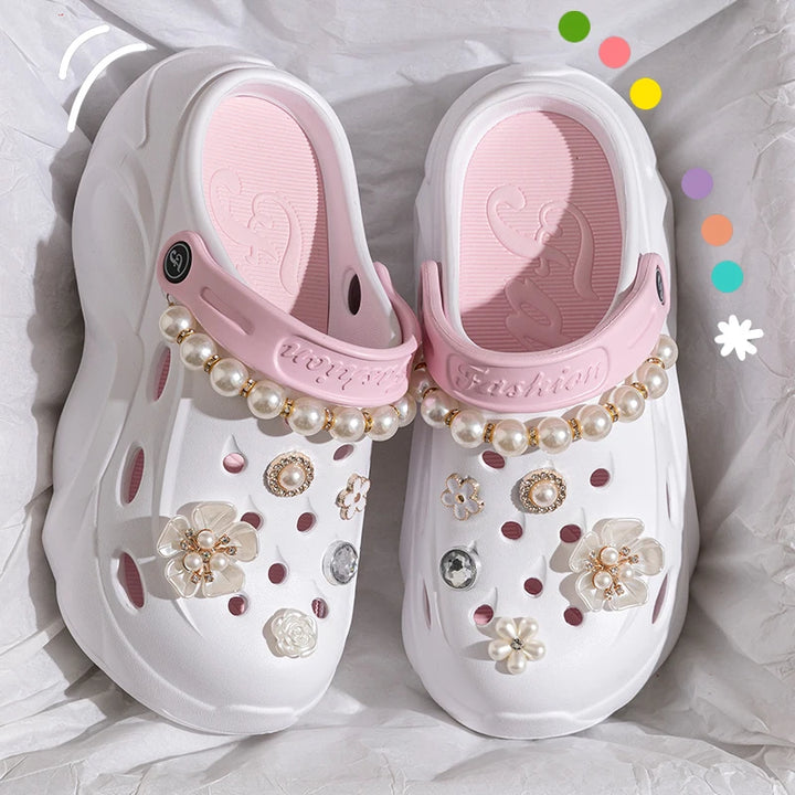 Women's Pearl-Accent Platform Clogs