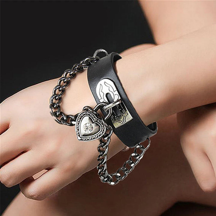Punk Spike PU Leather Bracelet