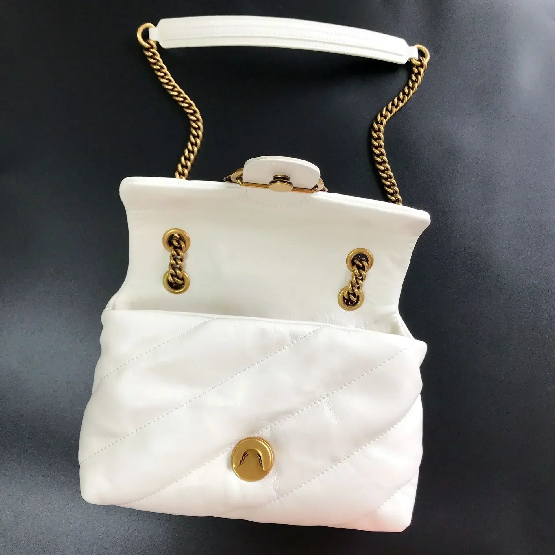 Genuine Leather Swallow Chain Crossbody Bag