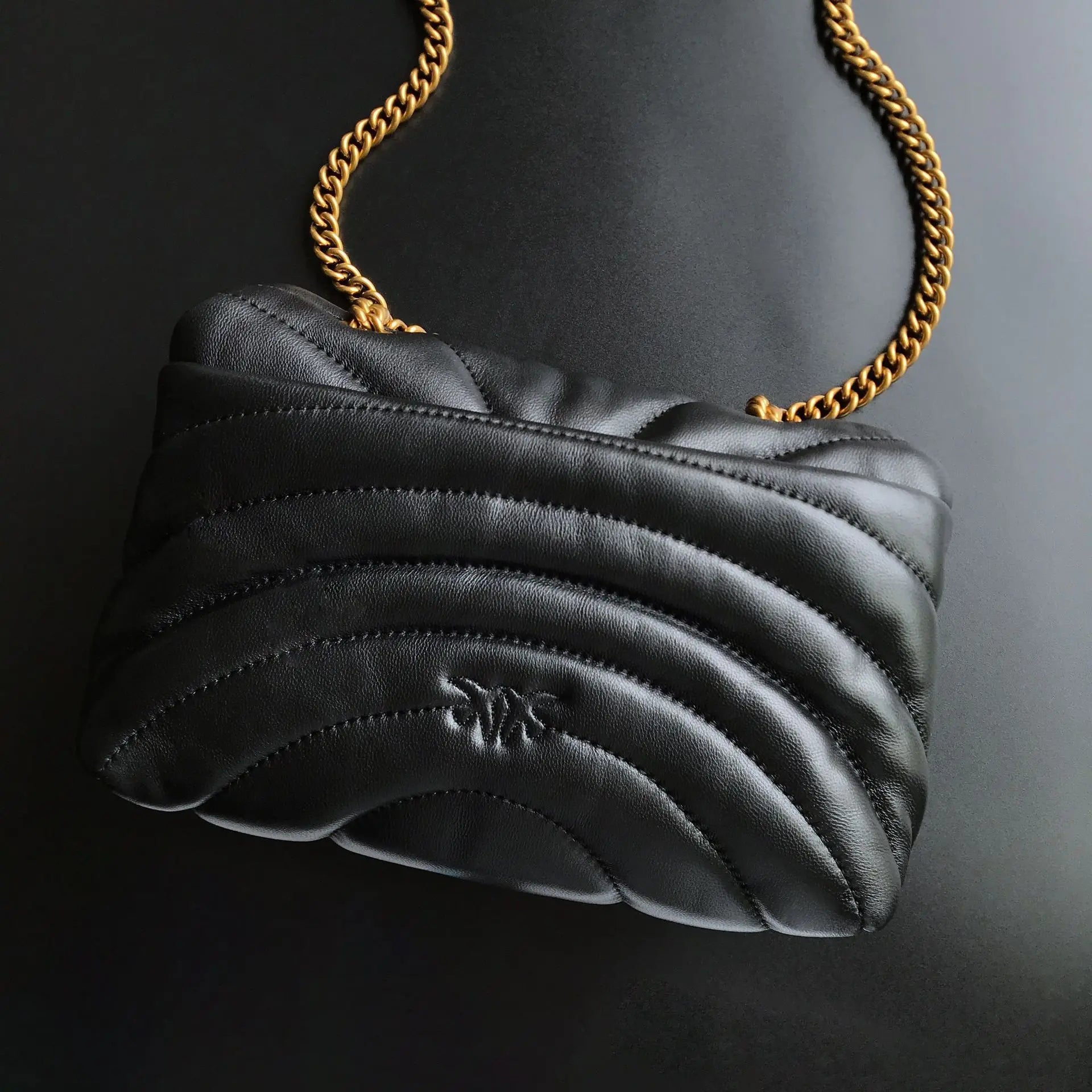 Genuine Leather Swallow Chain Crossbody Bag