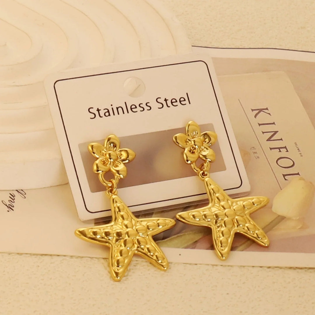 Gold-Plated Geometric Stud Earrings
