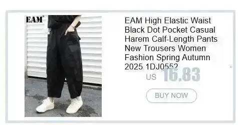 EAM Women's Big Size Dot Shirt and Wide Leg Pants Two-Piece Suit