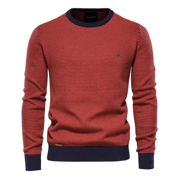 Men's O-Neck Long-Sleeve Knit Pullover